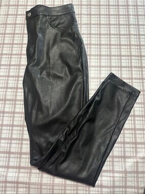 H&M Black Faux Leather Pants
